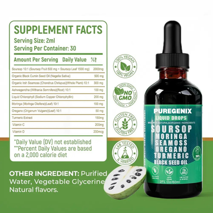 100% Organic 10-in-1 Soursop Extract Drops
